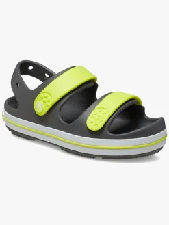 Crocs Crocband Cruiser Kids Sandaler, Slate Grey/Acidity