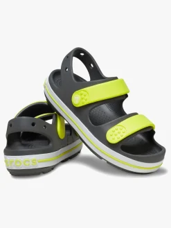 Crocs Crocband Cruiser Kids Sandaler, Slate Grey/Acidity