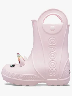 Crocs Handle It Kids Unicorn Gummistøvler, Pink Milk