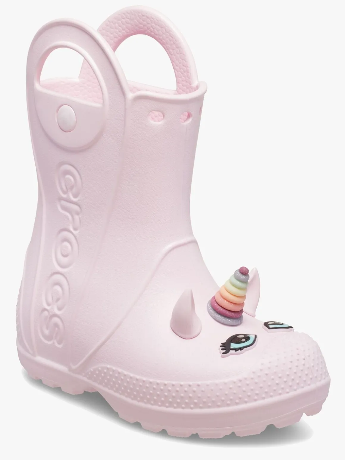 Crocs Handle It Unicorn Gummistøvler, Pink Milk
