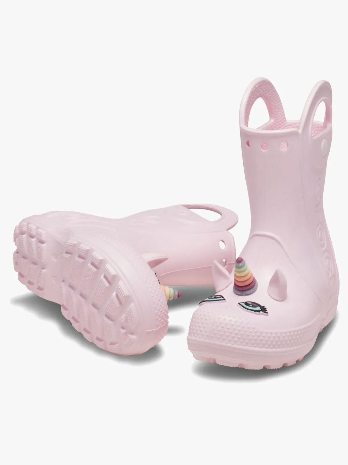 Crocs Handle It Unicorn Gummistøvler, Pink Milk