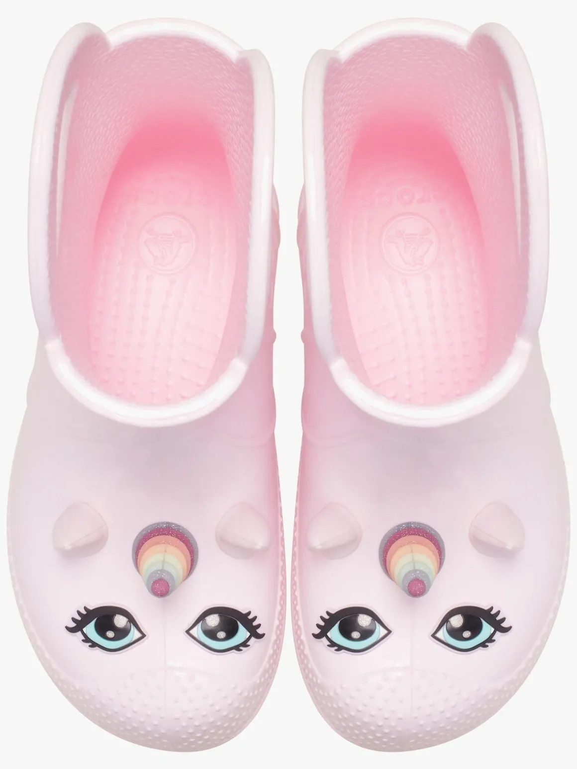 Crocs Handle It Unicorn Gummistøvler, Pink Milk