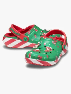 Crocs Mickey Mouse Classic Xmas Linjerede Hjemmesko, Multi