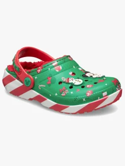 Crocs Mickey Mouse Classic Xmas Linjerede Hjemmesko, Multi