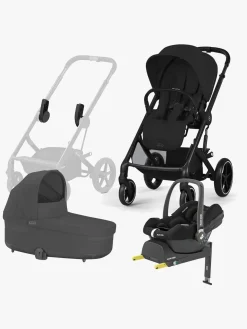 Cybex BALIOS S Lux Duovogn inkl. Maxi-Cosi Cabriofix & Base, Moon Black