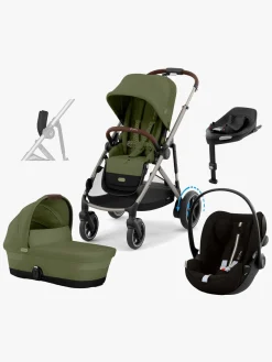 Cybex e-Gazelle S Duovogn inkl. Cloud G i-Size Plus & Base, Moss Green/Taupe