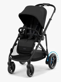 Cybex e-GAZELLE S Klapvogn, Moon Black/Black