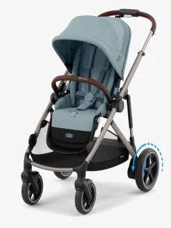 Cybex e-GAZELLE S Klapvogn, Stormy Blue/Taupe