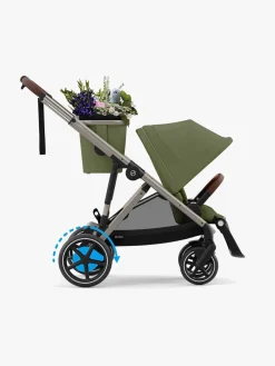 Cybex e-GAZELLE S Klapvogn, Taupe/Moss Green