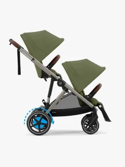 Cybex e-GAZELLE S Klapvogn, Taupe/Moss Green