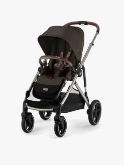 Cybex e-GAZELLE S Klapvogn, Taupe/Chocolate Brown