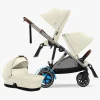 Cybex e-Gazelle S Søskendevogn inkl. Liggedel, Seashelle Beige/Taupe