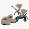 Cybex e-Gazelle S Tvillingevogn, Almond Beige/Taupe