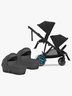 Cybex e-Gazelle S Tvillingevogn, Moon Black/Black