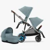 Cybex e-Gazelle S Søskendevogn inkl. Liggedel, Stormy Blue/Taupe