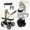 Cybex EOS Lux Duovogn inkl. Axkid GOKID Autostol Baby & Base, Seashell Beige