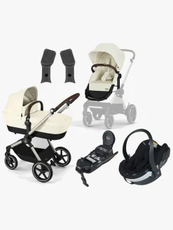 Cybex EOS Lux Duovogn inkl. BeSafe iZi Go Modular X2 i-Size Autostol Baby & Base, Taupe/Seashell Beige