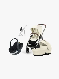 Cybex GAZELLE S Duovogn inkl. BeSafe iZi Go Modular X2 i-Size Autostol Baby, Seashell Beige/Taupe