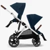 Cybex GAZELLE S Tvillingevogn, Ocean Blue/Silver