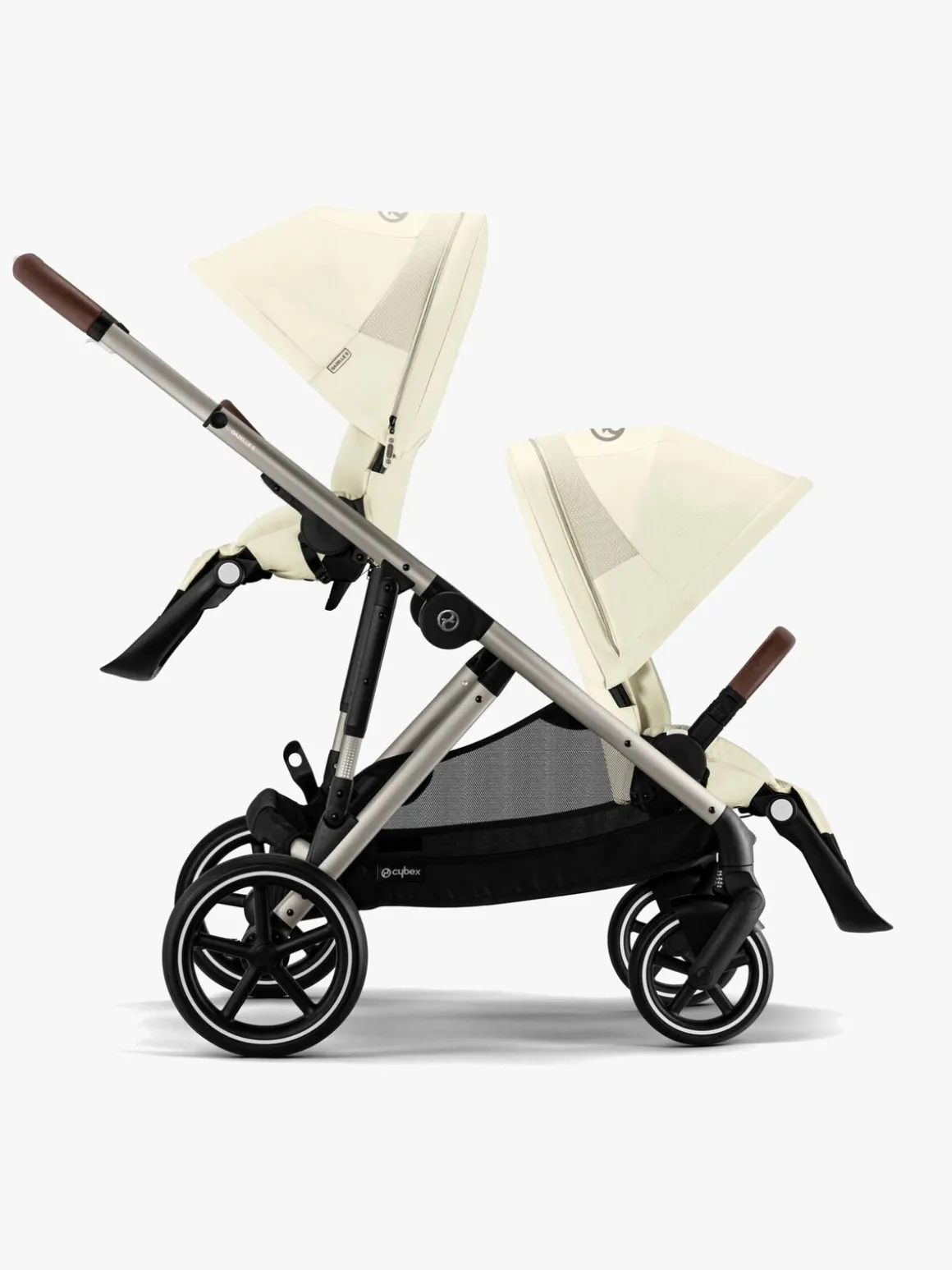 Cybex GAZELLE S Tvillingevogn, Seashell Beige/Taupe