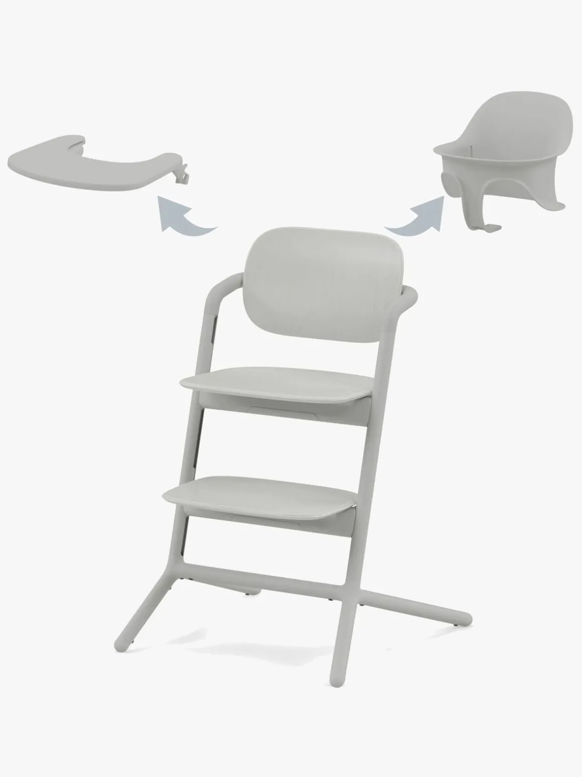 Cybex Lemo 3-in-1 Højstol inkl. Babysæt og Bakke, Suede Grey