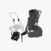 Cybex TALOS S Lux Duovogn inkl. Aton B2 i-Size Autostol Baby & Base, Moon Black/Black
