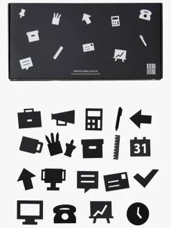 Design Letters Kontorikoner til Opslagstavle 20 pcs, Sort