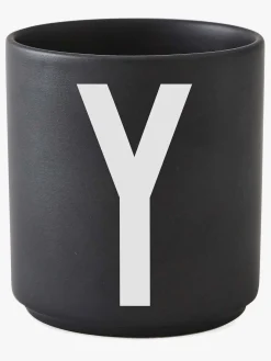 Design Letters Kop Porcelæn Y, Sort