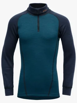 Devold DUO ACTIVE MERINO ZIP NECK Trøje JR, Ink