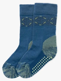 Devold Multi Merino  Skridsikre Strømper Børn, Blue Melange