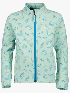 Didriksons Jadis Trøje med Lynlås, Doodle Pale Mint