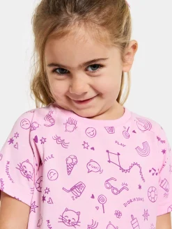 Didriksons Smultron Kjole, Doodle Orchid Pink