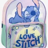 Disney Lilo & Stitch Rygsæk, Lyserød/Grøn