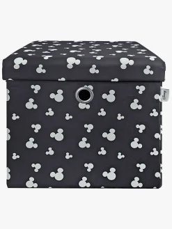 Disney Mickey Mouse Puf med Opbevaring, Grå