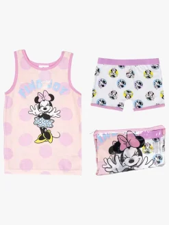 Disney Minnie Mouse Pyjamas & Toilettaske Sæt, Lyserød