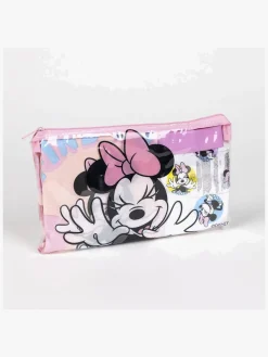 Disney Minnie Mouse Pyjamas & Toilettaske Sæt, Lyserød