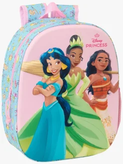 Disney Princess 3D Rygsæk 8,5L & Penalhus, Blå/Pink