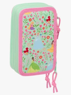 Disney Princess Penalhus med 3 Rum, Lyserød/Turkis