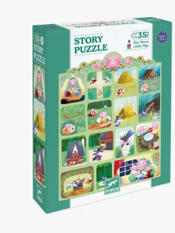 Djeco Puslespilssæt De Tre Små Grise 35 Brikker