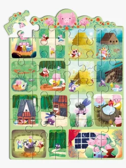 Djeco Puslespilssæt De Tre Små Grise 35 Brikker