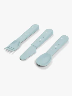 Done By Deer Foodie Bestik Happy Dots, Blå