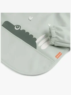 Done By Deer  Langærmet Hagesmæk med Lomme Croco, Green