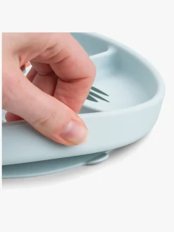 Done By Deer Playground Stick & Stay  Opdelt Silikonetallerken, Blue