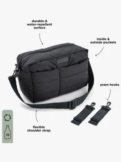 Done By Deer Quiltet Pusletaske med Barnevognskrog, Black