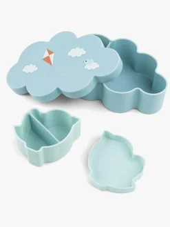 Done By Deer Snacks- Og Madkasser med Sugerørskop, Blue