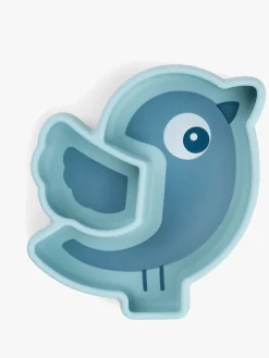 Done By Deer Stick & Stay Silikonetallerken Birdee, Blue