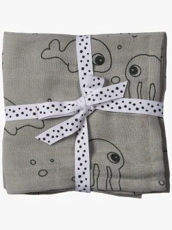 Done By Deer Stofble Sea Friends 120x120 2-pak, Grey