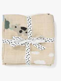 Done By Deer Tiny Farm Tæppe/ Stofble i Musselin 2-pak, Sand