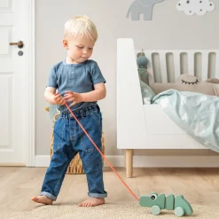 Done By Deer Træklegetøj Krokodille, Grøn