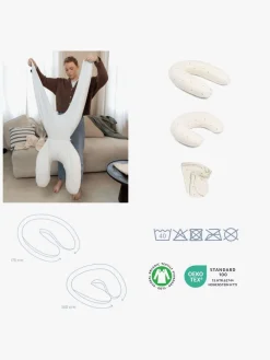 Doomoo  Amme- & Graviditetspude 2-i-1, Quilt Creme Blomma